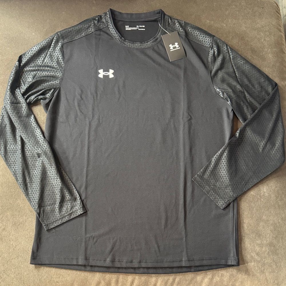 Under Armour Men’s Wall Goalkeeper Jersey Black Long Sleeve Size XL NWT